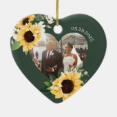 今日の妻、常にあなたの小さな女の子ひまわり セラミックオーナメント (裏面)