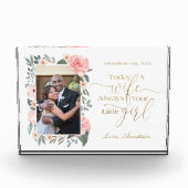 今日の妻、常にあなたの小さな女の子バラ写真 フォトブロック (正面)