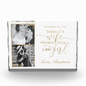 今日の妻、常にあなたの小さな女の子結婚式の日 フォトブロック (正面)