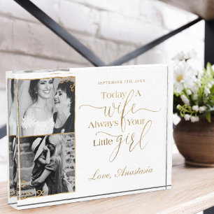 今日の妻、常にあなたの小さな女の子結婚式の日 フォトブロック