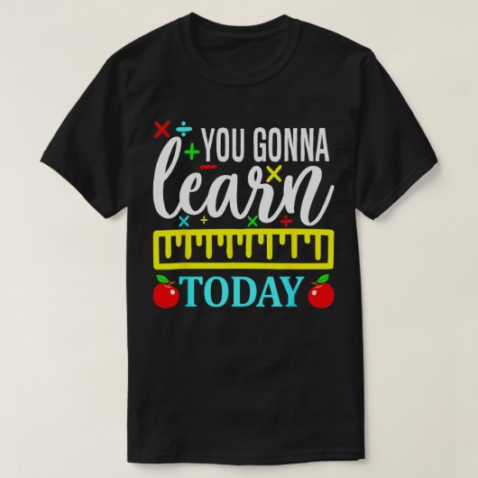 今日の学学校先生の初日 Tシャツ (デザイン正面)
