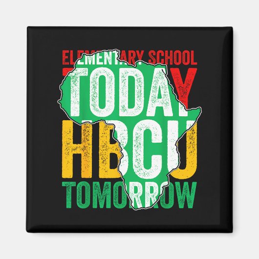 今日の小学校 HBCU 明日のイラスト マグネット (正面)