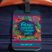 今日の引用文パーソナライズされた名インスピリシティフローラ ラゲッジタグ