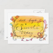 今日の忘れスマイルには行かない – 手書き ポストカード (正面/裏面)