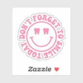 今日の忘れスマイルに行かない、歯科衛生士の贈り物 シール (シート)