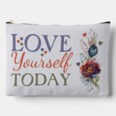 今日の愛の追加イニシャルフローラ化粧品 アクセサリーポーチ (正面)