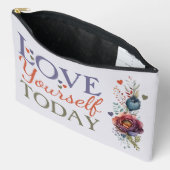 今日の愛の追加イニシャルフローラ化粧品 アクセサリーポーチ (見開き)