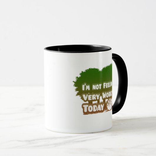 今日の感じSloth Officeは機能しおもしろいていない マグカップ (正面右)