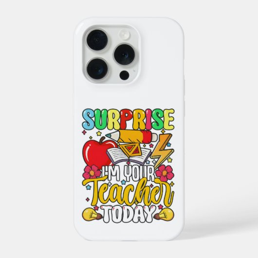 今日の担任は私です！面白いデザイン iPhoneケース (裏面)