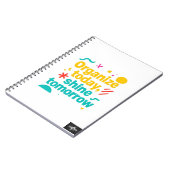 今日の整理、明日の輝き | 計やる気を起こさせる画 ノートブック (左側)