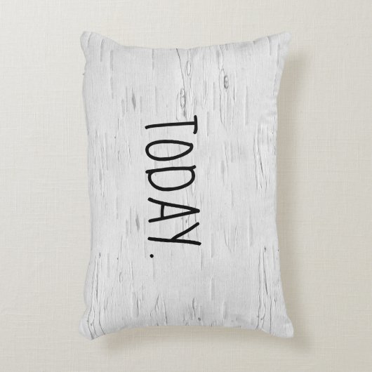 今日の文字オン樺の木ツリーアクセント枕 アクセントクッション (正面(垂直))