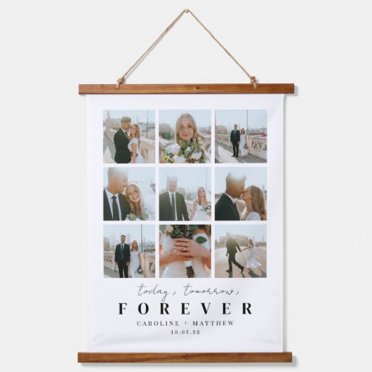 今日の明日は永遠結婚の写真の壁のタペストリー 吊り下げ型タペストリー (正面)