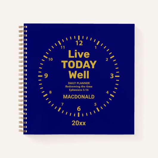 今日の暮らしを良く引き換える ノートブック (正面)