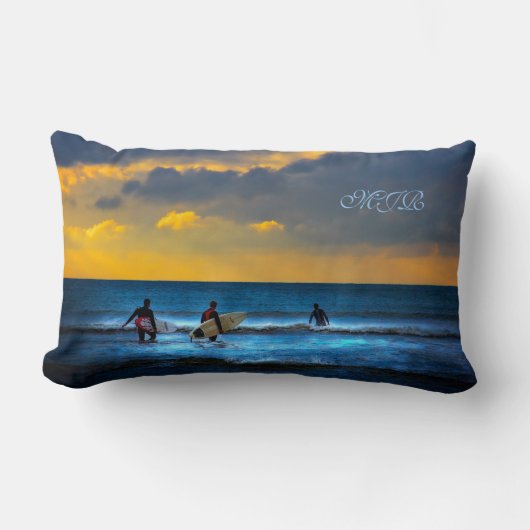 今日の最後の波 ランバークッション (正面)