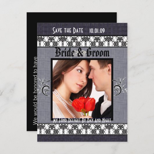 今日の最高の賞!写真の日付を保存する 案内ポストカード (正面/裏面)