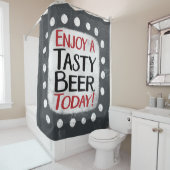 今日の楽しむおいしいビールのシャワーカーテン シャワーカーテン (インサイチュ)