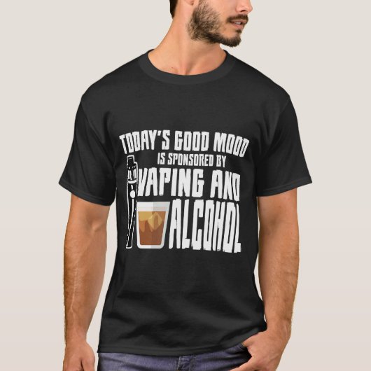 今日の機嫌は蒸気と床の間で後援される Tシャツ (正面)
