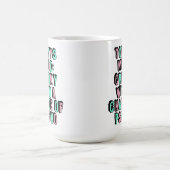 今日の気分のおもしろいな態度のコーヒーユーモア コーヒーマグカップ (中央)