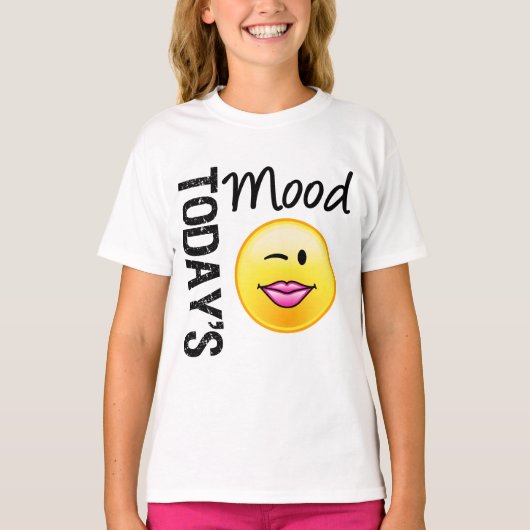 今日の気分の絵文字気のあるそぶりをした Tシャツ (正面)