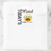 今日の気分の絵文字泣き叫び ラウンドシール (バッグ)