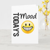 今日の気分の非常に幸せな顔文字 カード (黄色い花)