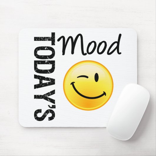 今日の気分の顔文字のまばたき マウスパッド (マウス)