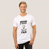 今日の気分:穏やか - ピースフルな棒人間 トライブレンドTシャツ (正面全面)