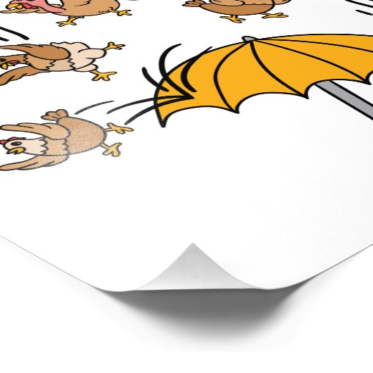 今日の気象予報鶏の天気 フォトプリント            (角)