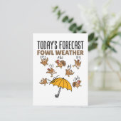 今日の気象予報鶏の天気 ポストカード (スタンド正面)