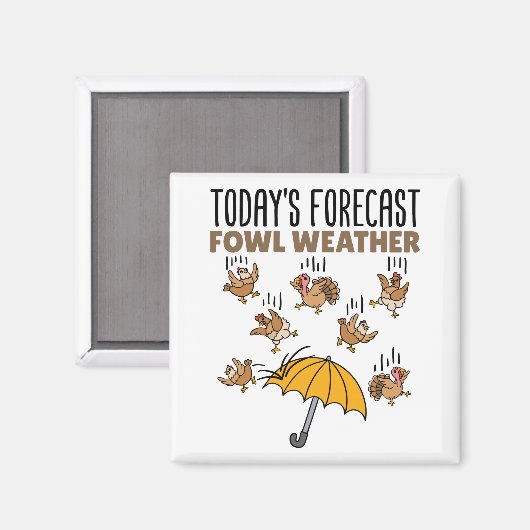 今日の気象予報鶏の天気 マグネット (正面/裏面)