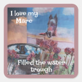 今日の満杯トラフ甘いJamie Squareステッカー スクエアシール (正面)