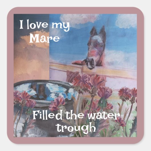 今日の満杯トラフ甘いJamie Squareステッカー スクエアシール (正面)