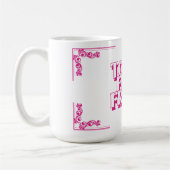 今日の無料の金曜日（ピンク） コーヒーマグカップ (左)