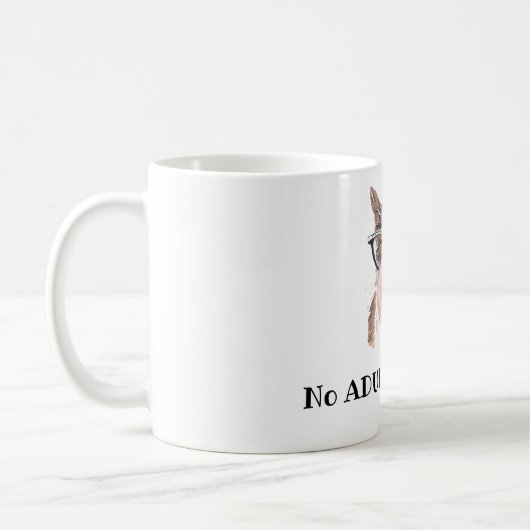 今日の猫の不倫おもしろい禁止 コーヒーマグカップ (左)