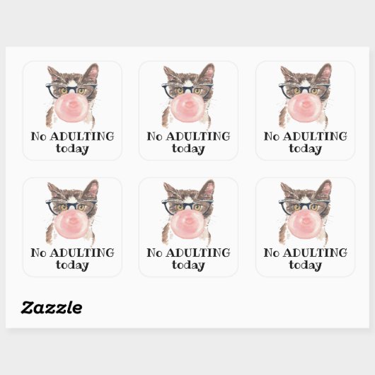 今日の猫の不倫おもしろい禁止 スクエアシール (シート)