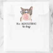 今日の猫の不倫おもしろい禁止 スクエアシール (バッグ)