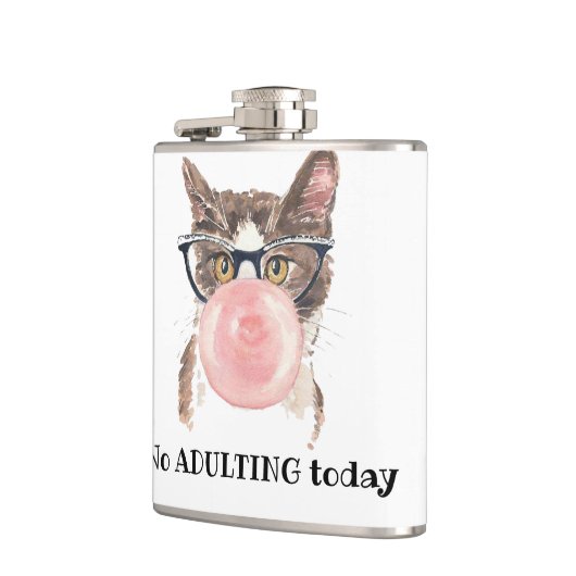 今日の猫の不倫おもしろい禁止 フラスク (左)