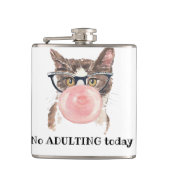 今日の猫の不倫おもしろい禁止 フラスク (正面)