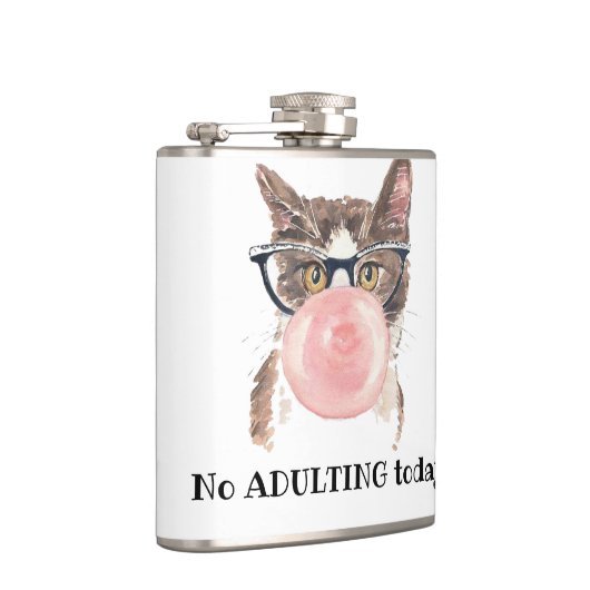 今日の猫の不倫おもしろい禁止 フラスク (右)