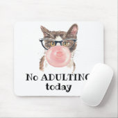 今日の猫の不倫おもしろい禁止 マウスパッド (マウス)