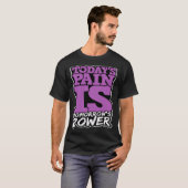 今日の痛みは明日のパワー意欲を起こメンズ女性 Tシャツ (正面フル)
