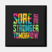 今日の痛み強い明日のやる気を起こさせるトレーニング マグネット (正面)