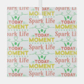 今日の瞬間、スパークライフトートバッグ ガラスオーナメント (正面)