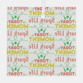 今日の瞬間、スパークライフトートバッグ ガラスオーナメント (裏面)