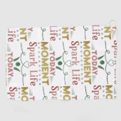 今日の瞬間、スパークライフトートバッグ ゴルフタオル (横)