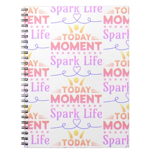 今日の瞬間、スパークライフトートバッグ ノートブック (正面)