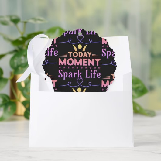 今日の瞬間、Spark Life オーナメントカード (封筒)