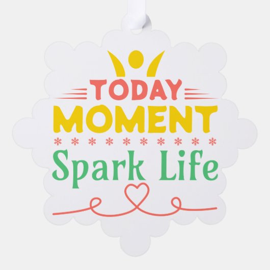 今日の瞬間、Spark Life オーナメントカード (裏面)
