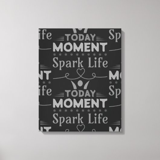 今日の瞬間、Spark Life キャンバスプリント (正面)