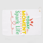 今日の瞬間、Spark Life ゴルフタオル (横)